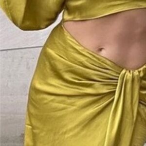 NWT Zara Satin Effect Asymmetric Dress